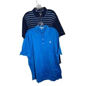 Bundle of Two Men Shades of Blue Golf Polos Shirts Size Large